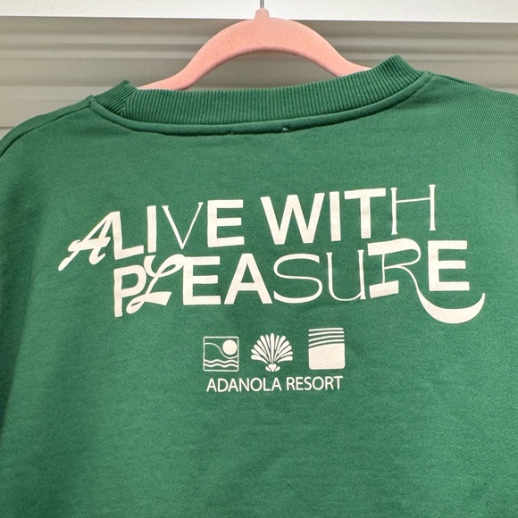 adanola “alive with pleasure” green sweatshirt - Picture 9 of 10